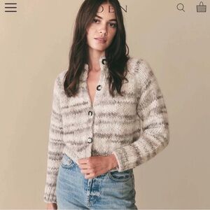 Doen Newbury Cardigan in Birch Bark Space Dye - READ FOR SIZE